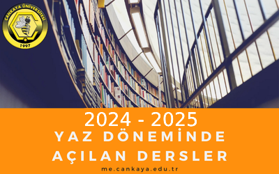 2024 – 2025 Yaz Okulunda Açılacak Dersler