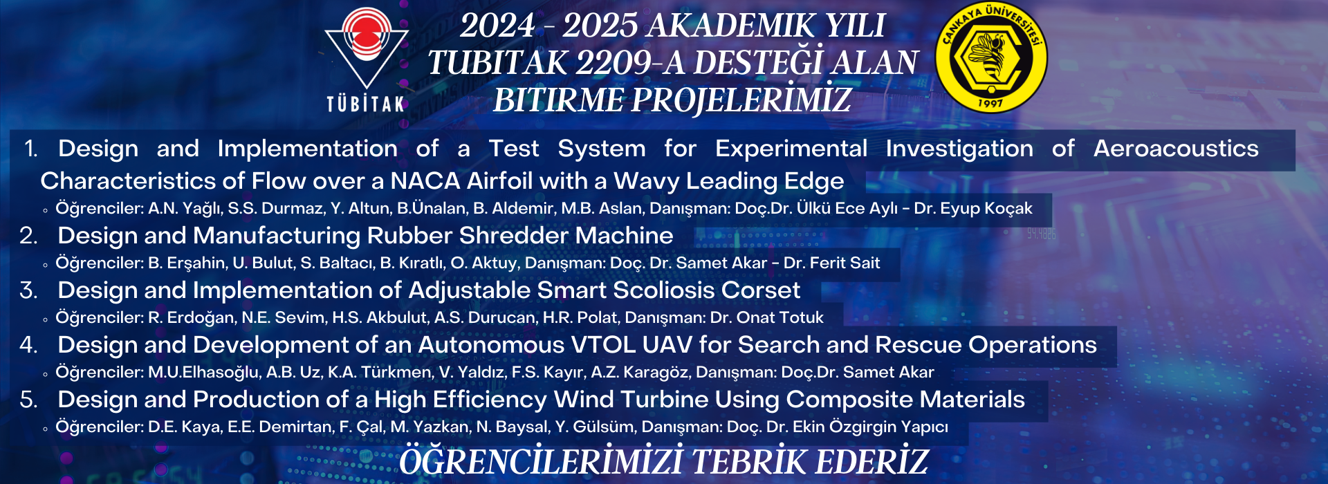 TUBİTAK DESTEGI